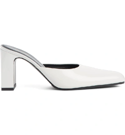 Shop Balenciaga Pointy Toe Mule In White Leather