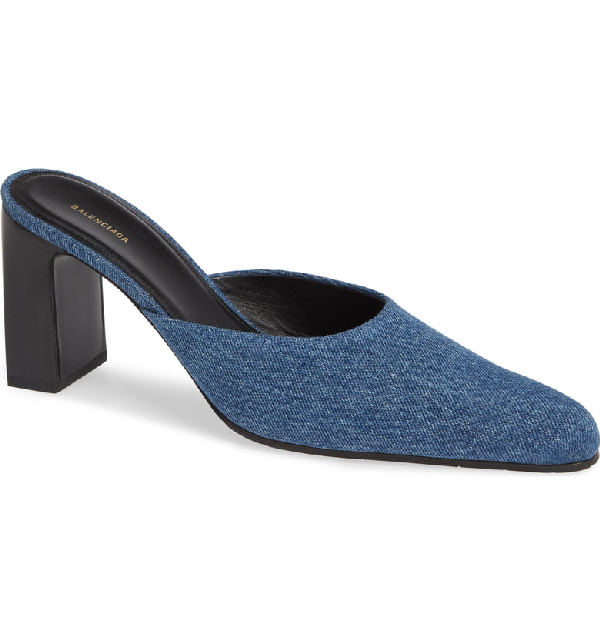 balenciaga denim mules