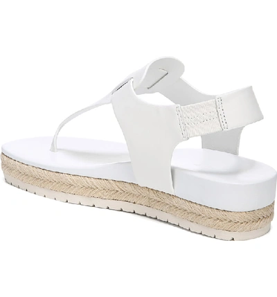 Shop Vince Flint Espadrille Thong Sandal In Off White