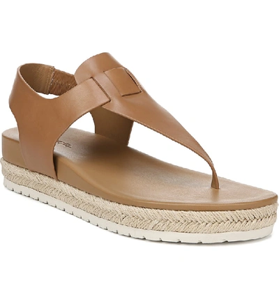 Shop Vince Flint Espadrille Thong Sandal In Almond