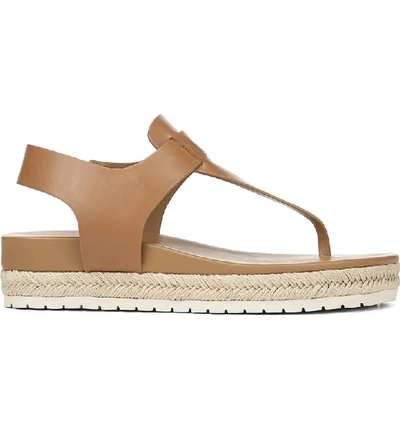 Shop Vince Flint Espadrille Thong Sandal In Almond