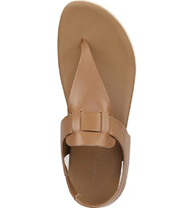 Shop Vince Flint Espadrille Thong Sandal In Almond