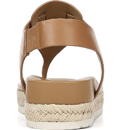 Shop Vince Flint Espadrille Thong Sandal In Almond