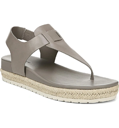 Shop Vince Flint Espadrille Thong Sandal In Light Woodsmoke