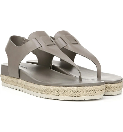 Shop Vince Flint Espadrille Thong Sandal In Light Woodsmoke