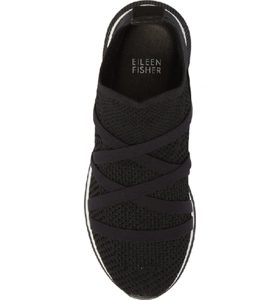 Eileen Fisher Women's Xanady Stretch Knit Slip-on Sneakers In Black Stretch  | ModeSens