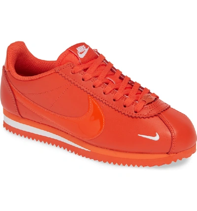Nike Classic Cortez Premium Xlv Sneaker In Team Orange/ White | ModeSens