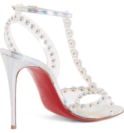 Shop Christian Louboutin Faridaravie Bead Sandal In Silver