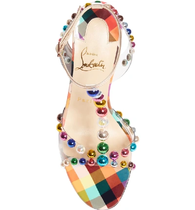 Shop Christian Louboutin Faridaravie Bead Sandal In Red Multi