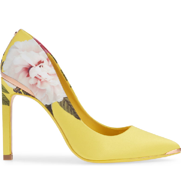 Ted Baker Women's Melnip Floral Pointedtoe Pumps In Magnificent Yellow