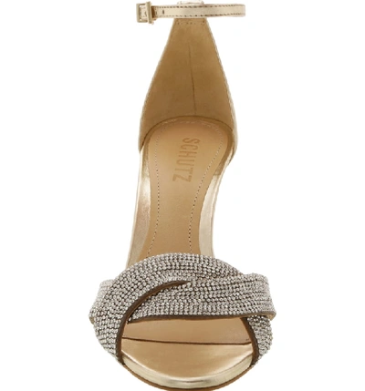 Shop Schutz Jolita Ankle Strap Sandal In Platina Nappa Leather