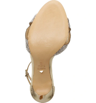 Shop Schutz Jolita Ankle Strap Sandal In Platina Nappa Leather