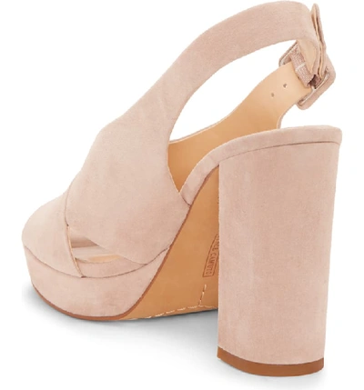 Shop Vince Camuto Slingback Platform Sandal In Hope Suede