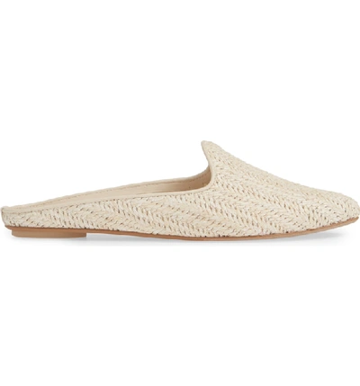 Shop Dolce Vita Grant Woven Flat Mule In Ivory Raffia