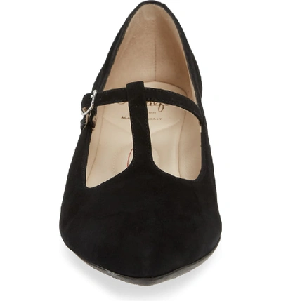 Shop Amalfi By Rangoni Assissi T-strap Mary Jane Wedge In Black Suede