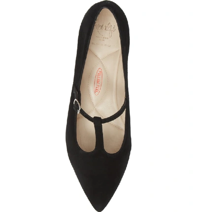 Shop Amalfi By Rangoni Assissi T-strap Mary Jane Wedge In Black Suede