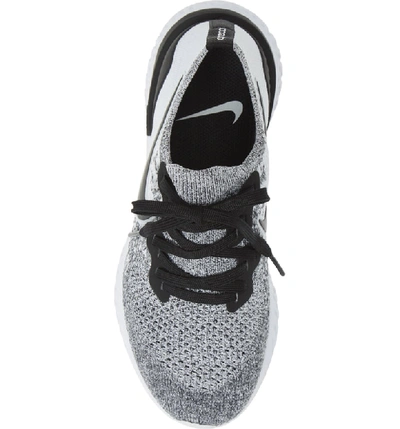 Shop Nike Epic React Flyknit 2 Running Shoe In White/ Black/ Pure Platinum