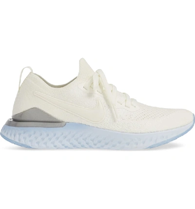 Shop Nike Epic React Flyknit 2 Running Shoe In Sail/ Aluminum/ Silver