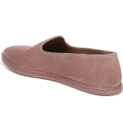 Shop Vince Malia Loafer Flat In Antique Rose Suede