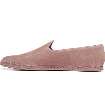 Shop Vince Malia Loafer Flat In Antique Rose Suede