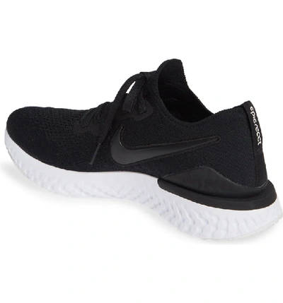 Shop Nike Epic React Flyknit 2 Running Shoe In Black/ Black/ Gun Smoke