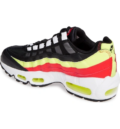 Shop Nike Air Max 95 Running Shoe In Black/ White/ Habanero/ Volt