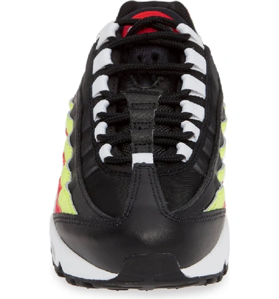 Shop Nike Air Max 95 Running Shoe In Black/ White/ Habanero/ Volt