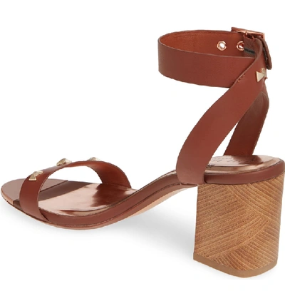 Shop Ted Baker Biah Ankle Strap Sandal In Cocoa Leather