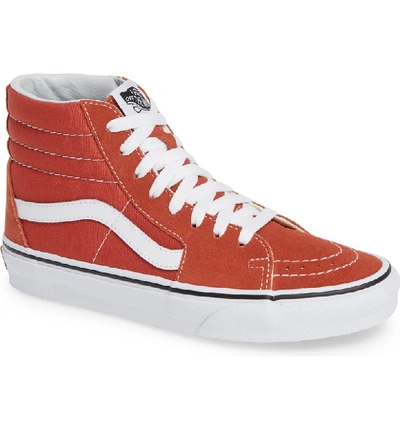 Shop Vans 'sk8-hi' Sneaker In Hot Sauce/ True White