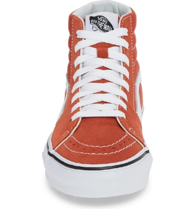 Shop Vans 'sk8-hi' Sneaker In Hot Sauce/ True White
