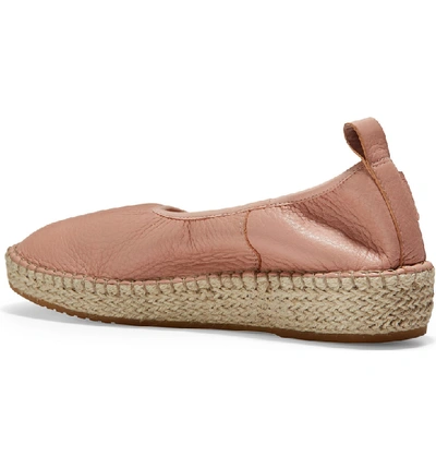 Shop Cole Haan Cloudfeel Espadrille In Rose Leather/ Natural Fabric