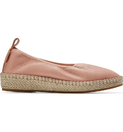 Shop Cole Haan Cloudfeel Espadrille In Rose Leather/ Natural Fabric