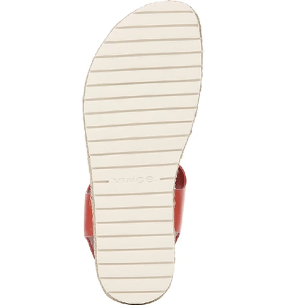 Shop Vince Flint Espadrille Thong Sandal In Adobe Red
