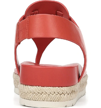 Shop Vince Flint Espadrille Thong Sandal In Adobe Red