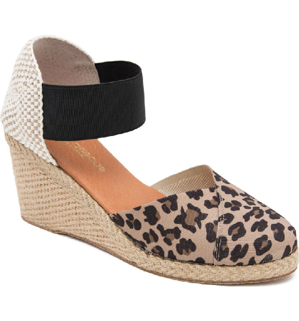 leopard print wedge espadrilles