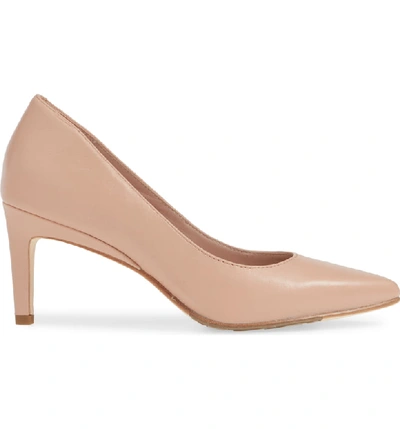 Shop Taryn Rose Collection Gabriela Pointy Toe Pump In Almond Leather