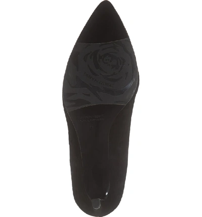 Shop Taryn Rose Collection Gabriela Pointy Toe Pump In Black Suede