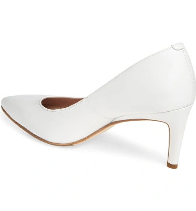 Shop Taryn Rose Collection Gabriela Pointy Toe Pump In White Leather