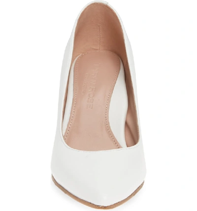 Shop Taryn Rose Collection Gabriela Pointy Toe Pump In White Leather
