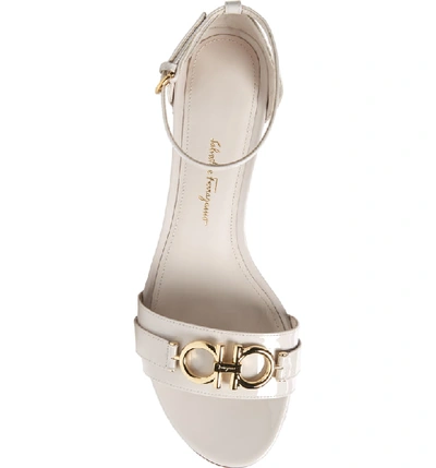 Shop Ferragamo Como Gancini Sandal In Jasmine Flower