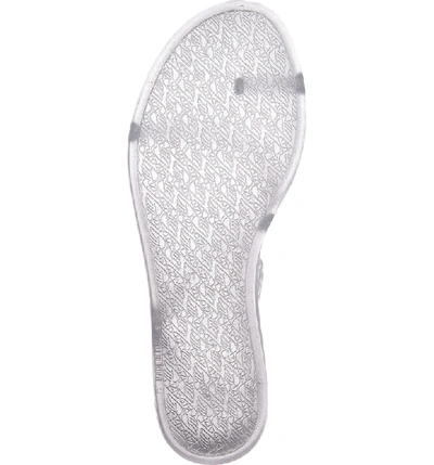 Shop Ancient Greek Sandals Eleftheria Jelly Sandal In Clear/ Silver Glitter