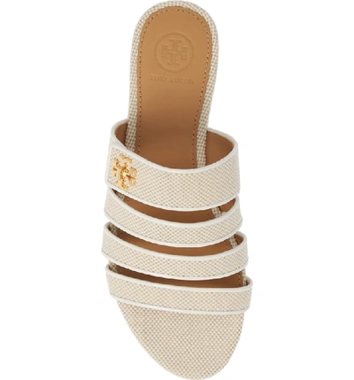 Shop Tory Burch Kira Strappy Slide Sandal In Natural/ Perfect Ivory