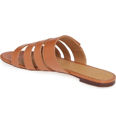 Shop Tory Burch Kira Strappy Slide Sandal In Tan/ Tan