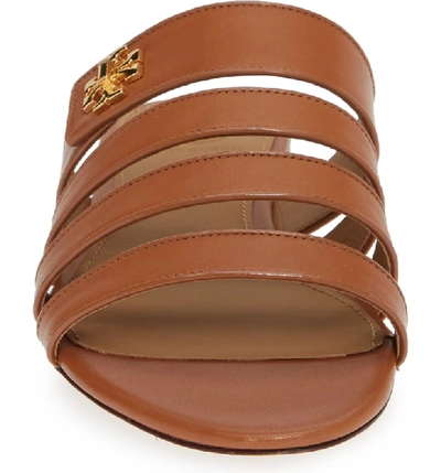 Shop Tory Burch Kira Strappy Slide Sandal In Tan/ Tan