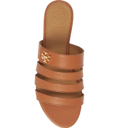 Shop Tory Burch Kira Strappy Slide Sandal In Tan/ Tan