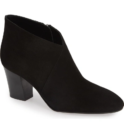 Shop Aquatalia Emiliana Surplice Bootie In Black Suede