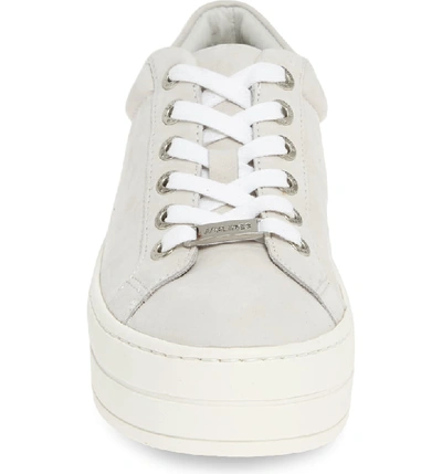 Shop Jslides Hippie Platform Sneaker In White Nubuck Leather