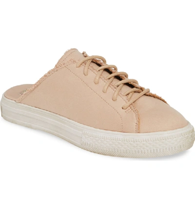 Shop Band Of Gypsies Coast Sneaker Mule In Pink Brushed Satin