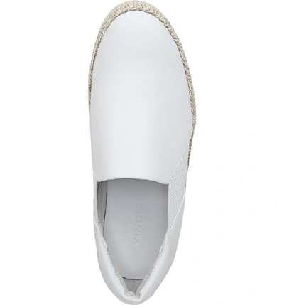 Shop Vince Wilden Flatform Espadrille In White Leather