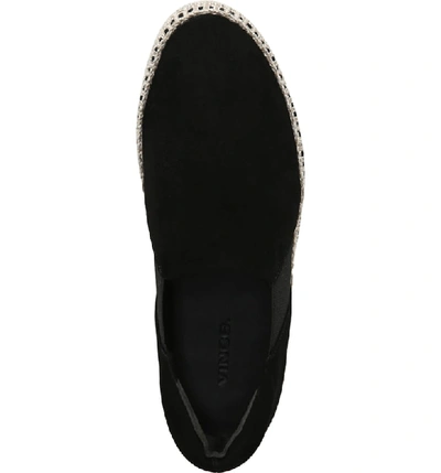 Shop Vince Wilden Flatform Espadrille In Black Suede